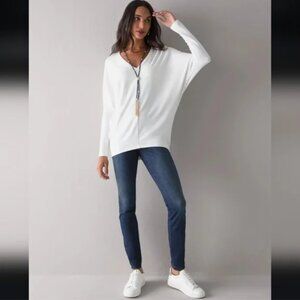 NWT White House Black Market The Runway Leggings, Denim - blue, Size 2